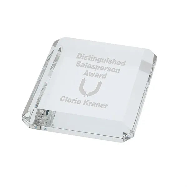 Prato Rectangle Crystal Paperweight