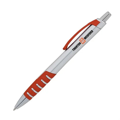 Apex Silver Plunge-Action Ballpoint Pen