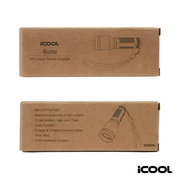iCOOL Butte 500-Lumen Aluminum Tactical Flashlight