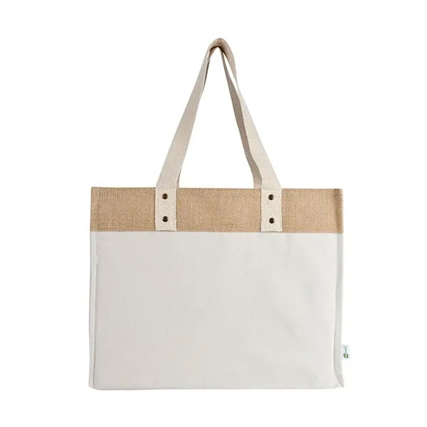 Sophia Canvas Tote With Jute Trim