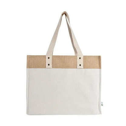 Sophia Canvas Tote With Jute Trim