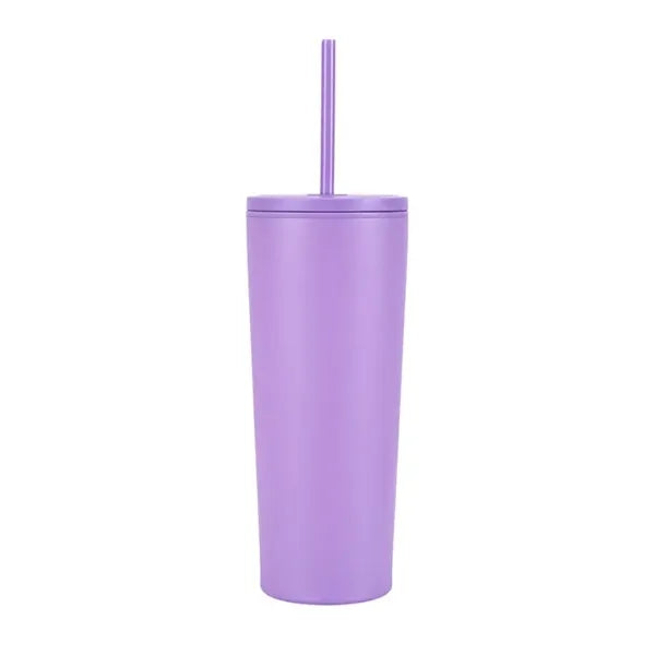Bayard 24 oz. Double Wall Steel/PP Liner Straw Tumbler