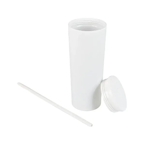 Bayard 24 oz. Double Wall Steel/PP Liner Straw Tumbler
