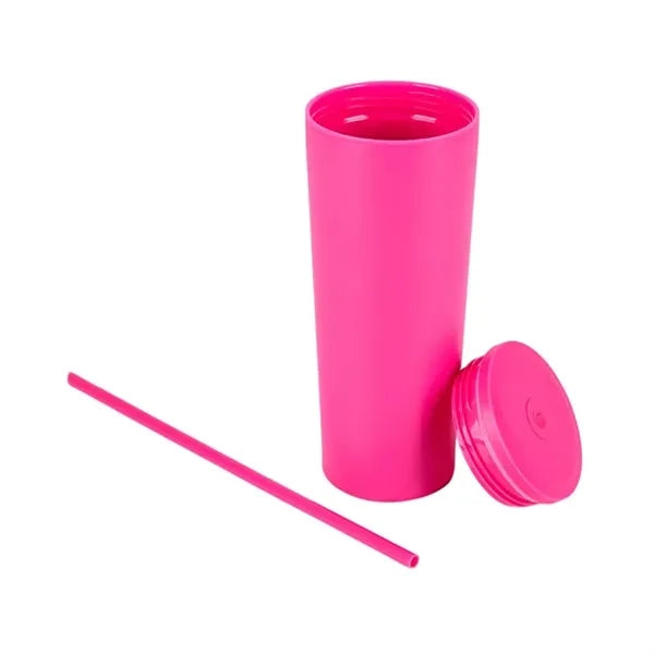 Bayard 24 oz. Double Wall Steel/PP Liner Straw Tumbler