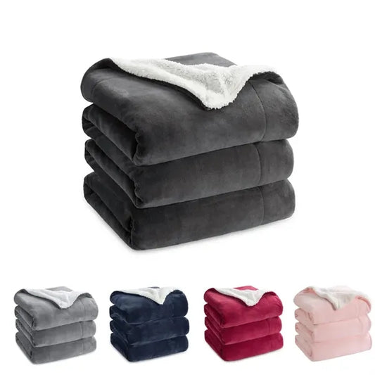 Sherpa Fleece Throw Blanket