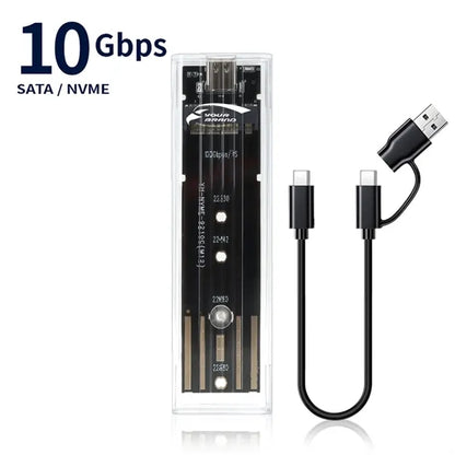 Portable Type-C M.2 NVME/NGFF SSD Hard Drive Enclosure