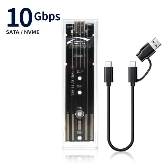 Portable Type-C M.2 NVME/NGFF SSD Hard Drive Enclosure