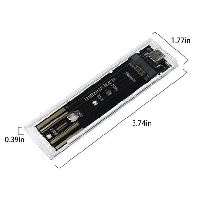 Portable Type-C M.2 NVME/NGFF SSD Hard Drive Enclosure