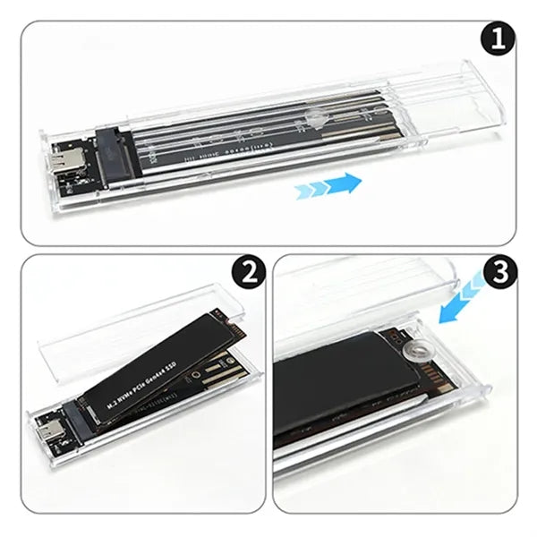 Portable Type-C M.2 NVME/NGFF SSD Hard Drive Enclosure