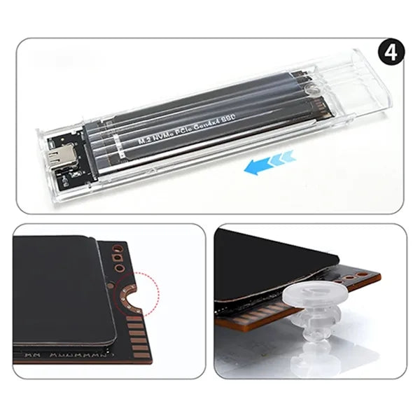 Portable Type-C M.2 NVME/NGFF SSD Hard Drive Enclosure