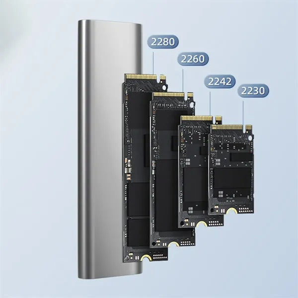 Portable Type-C M.2 NVME/NGFF SSD Hard Drive Enclosure