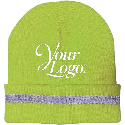 Enhanced Visibility Beanie With Reflective Stripe
