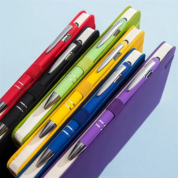 Custom Hardcover A5 Lined Notebook With Pen