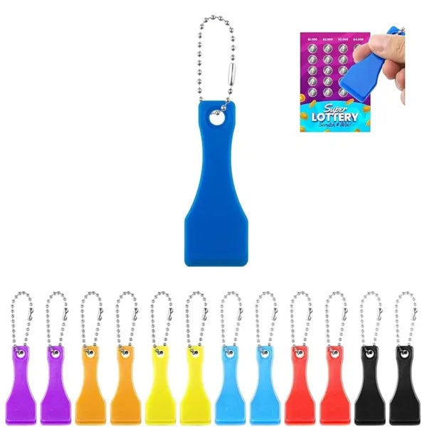 Mini Plastic Scraper Keychain Tool