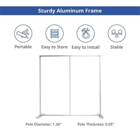 Pillow Case Backdrop Straight - Hardware only (8' x 8')