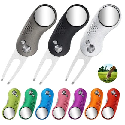 Golf Divot Tool With Magnetic Ball Marker