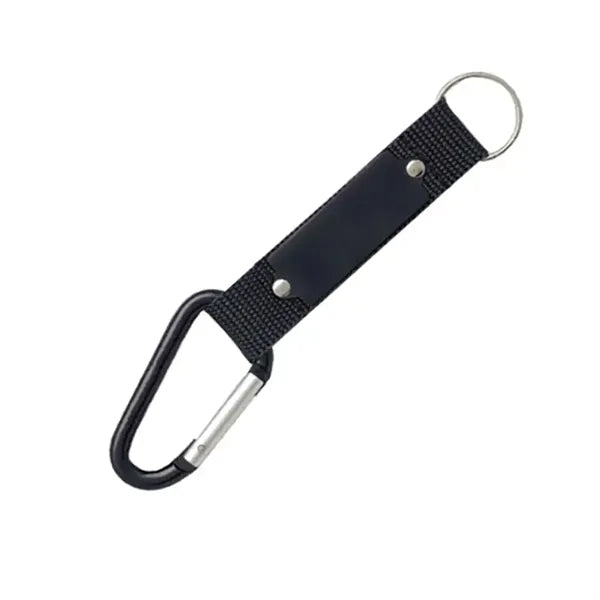 Carabiner Keychain with Short Lanyard Strap