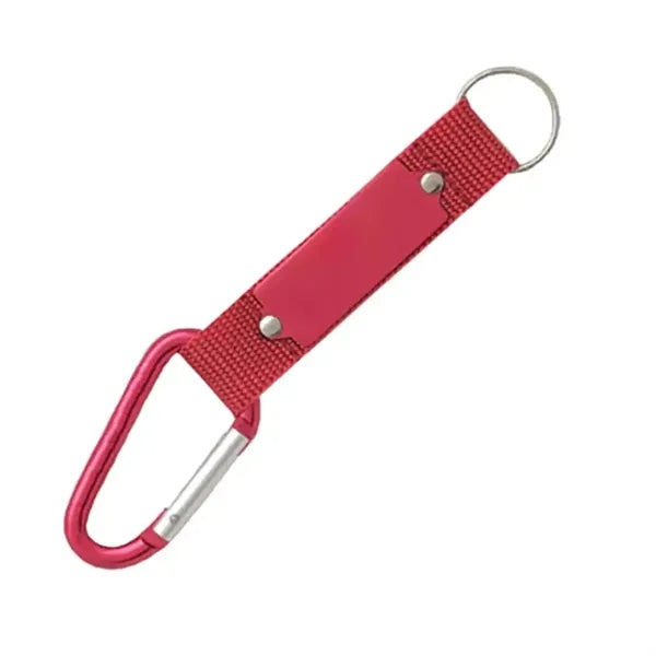Carabiner Keychain with Short Lanyard Strap