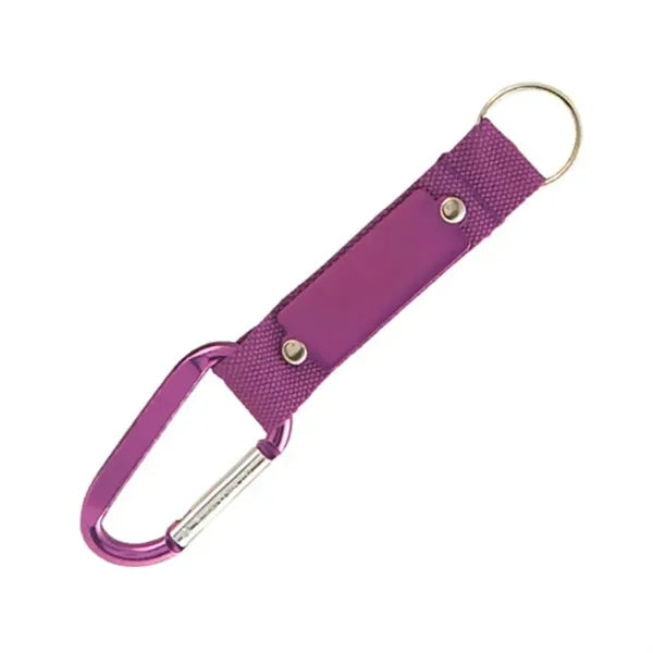 Carabiner Keychain with Short Lanyard Strap