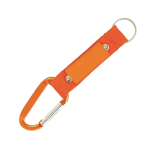 Carabiner Keychain with Short Lanyard Strap
