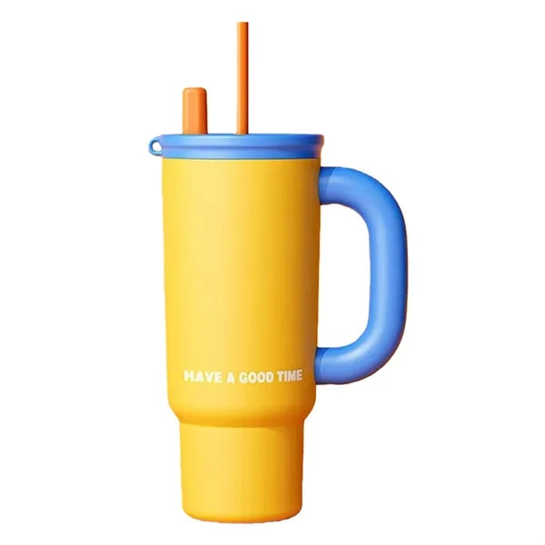 24oz Colorful Insulated Mug with Handle Dual Lid