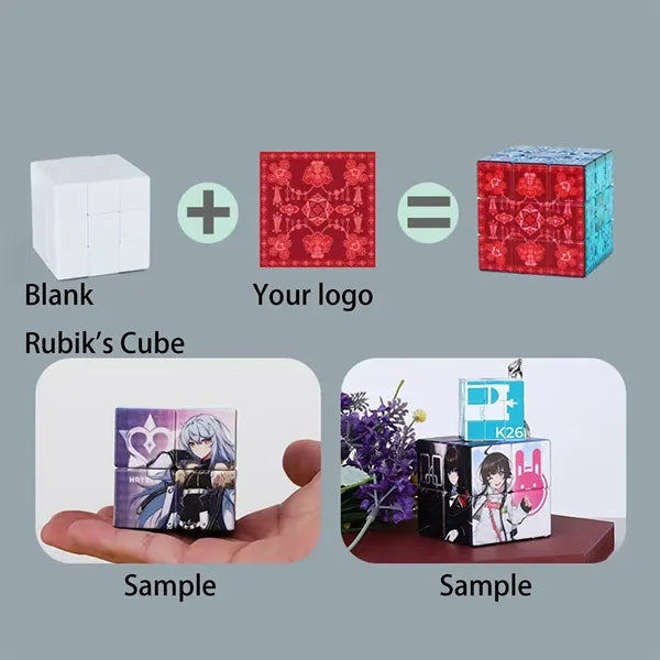 Custom Logo Fun Cube Keychain Stress Toy Gift