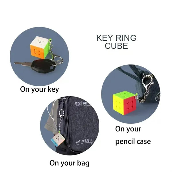 Custom Logo Fun Cube Keychain Stress Toy Gift