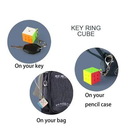 Custom Logo Fun Cube Keychain Stress Toy Gift