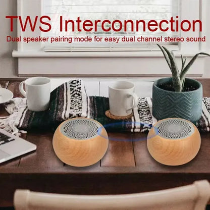 Portable Bluetooth Speaker With Wooden Case Custom Logo