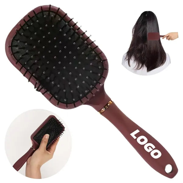 Custom Paddle Cushion Hair Brush With Logo Comfortable