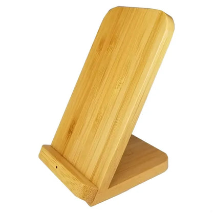 Custom Bamboo Stand Wireless Charger Eco Friendly Design