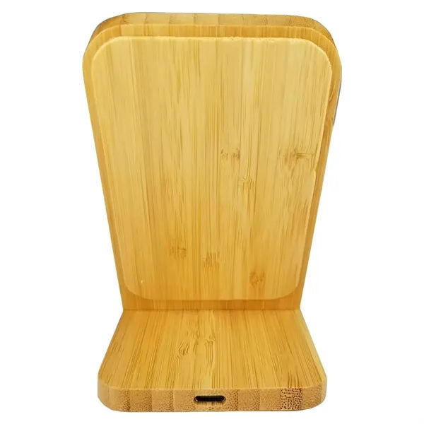 Custom Bamboo Stand Wireless Charger Eco Friendly Design