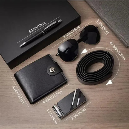 Mens Premium Gift Set With Sunglasses Pen Wallet And Belt