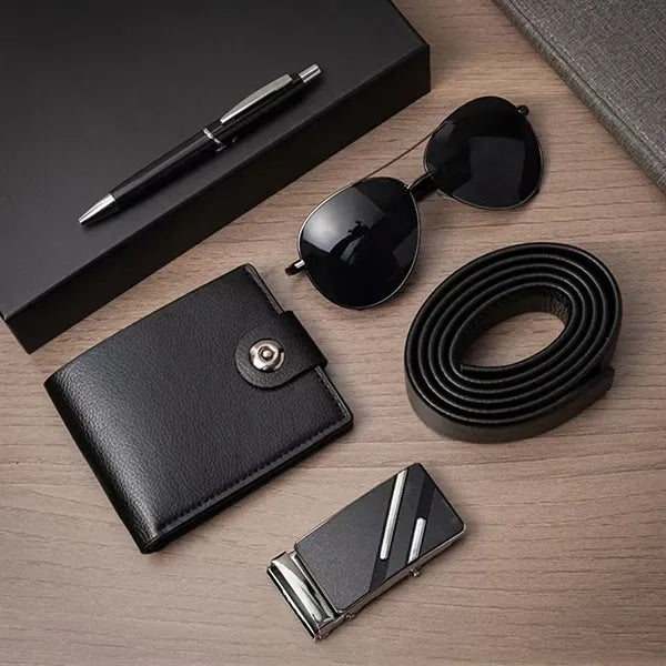 Mens Premium Gift Set With Sunglasses Pen Wallet And Belt
