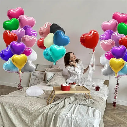 18 Inch Love Heart Helium Floating Mylar Balloon