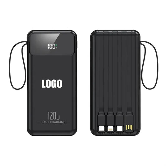 10000mAh Portable Charger with Built in Cables