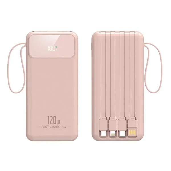 10000mAh Portable Charger with Built in Cables