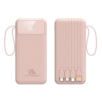 10000mAh Portable Charger with Built in Cables