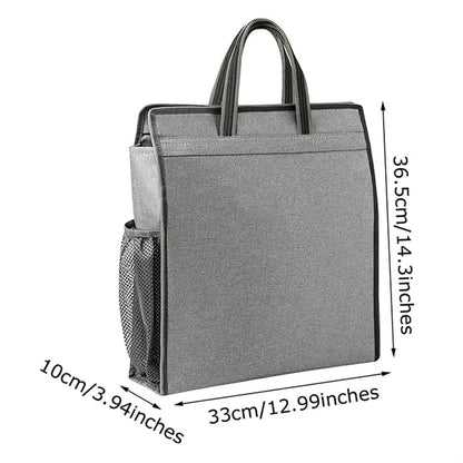 Oxford Zippered Document Bag with Handle