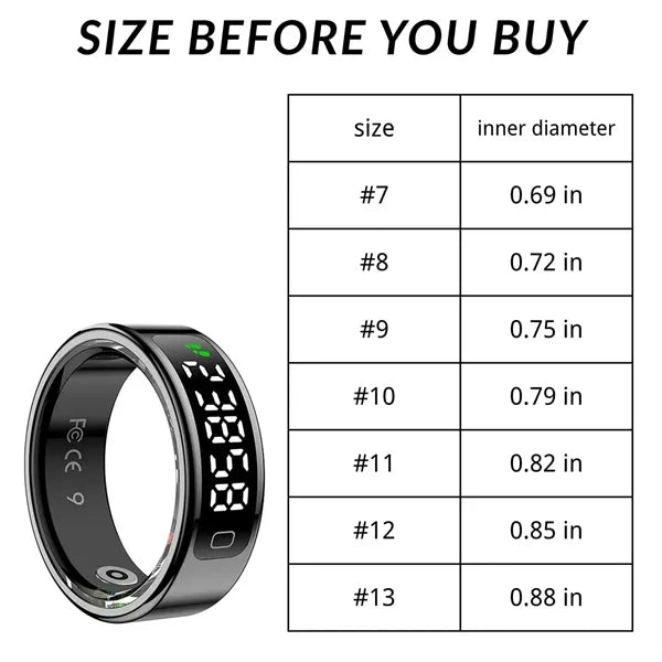 Waterproof health tracker sleep monitor fitness smart ring