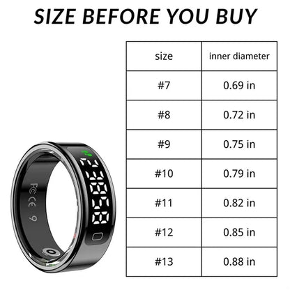 Waterproof health tracker sleep monitor fitness smart ring