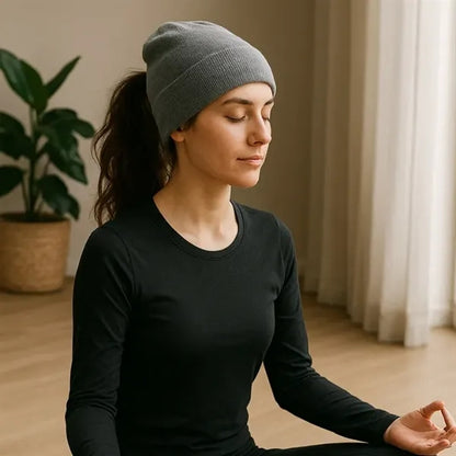 Magnetic Knit Ponytail Beanie Hat