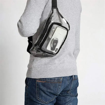 Unisex Transparent Waist Purse with Adjustable Belt