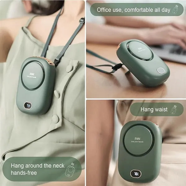 Mini USB Rechargeable Desktop And Neck Fan