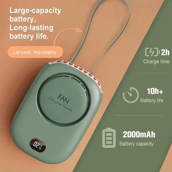 Mini USB Rechargeable Desktop And Neck Fan
