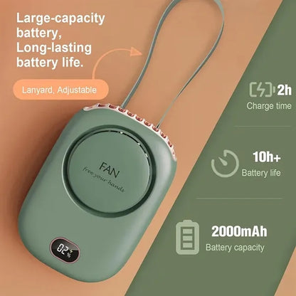 Mini USB Rechargeable Desktop And Neck Fan