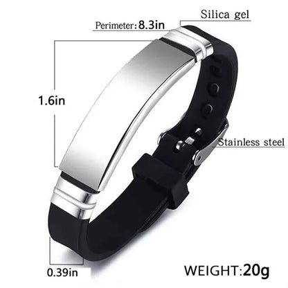 Personalized Engrave Silicone Bracelet