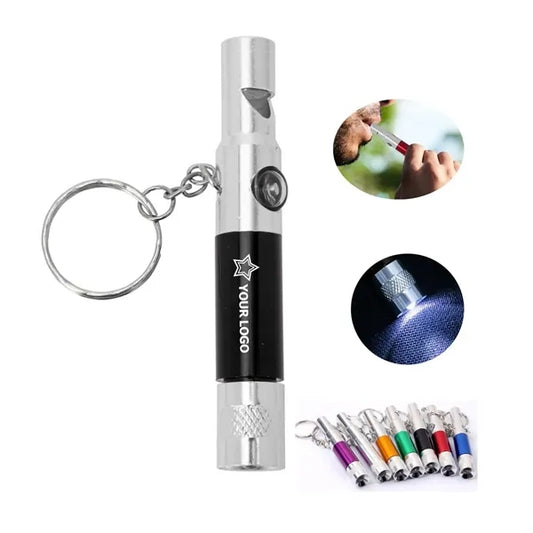 Emergency Whistles Keychain with LED