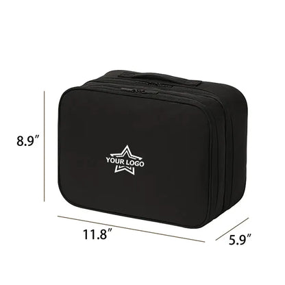 Portable three-layer shoe storage bag