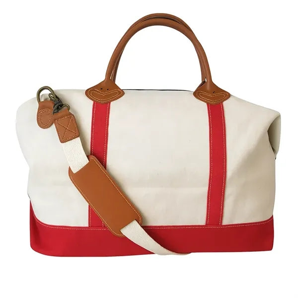 Tag&Crew Weekender Signature Duffle 20Oz Cotton Canvas Bag